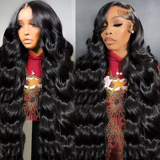 6x4 Virgin Human Hair Wigs Transparent Lace Front Pre-Plucked Bleached Knots