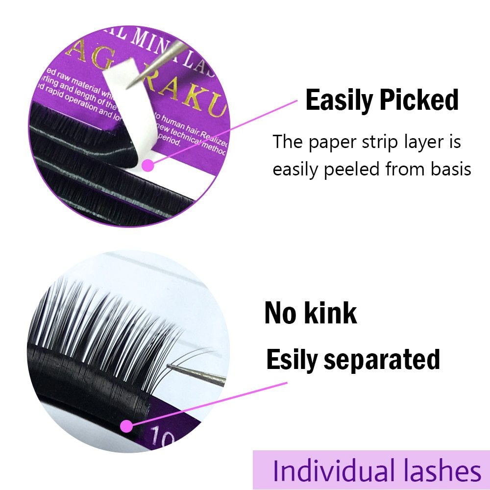 WOW16 Rows Faux Mink Individual Eyelash Lashes